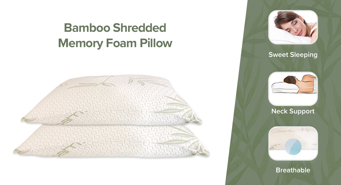 Shredded Memory Foam Pillow for Side Sleepers